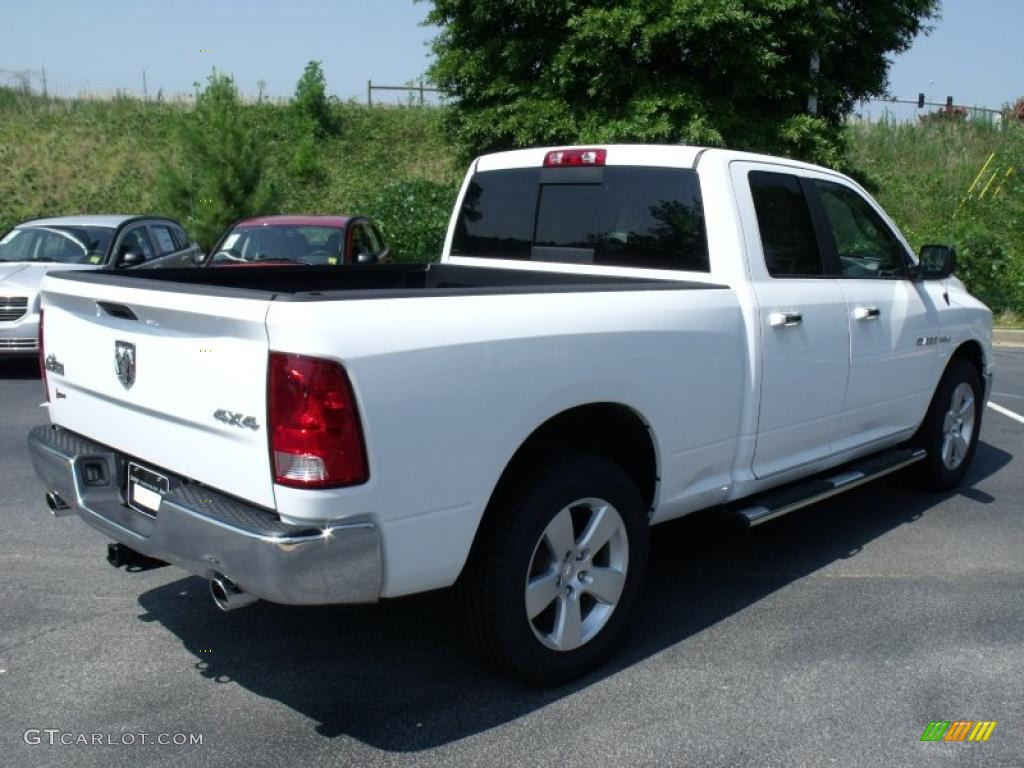 2010 Ram 1500 Big Horn Quad Cab 4x4 - Stone White / Dark Slate/Medium Graystone photo #3