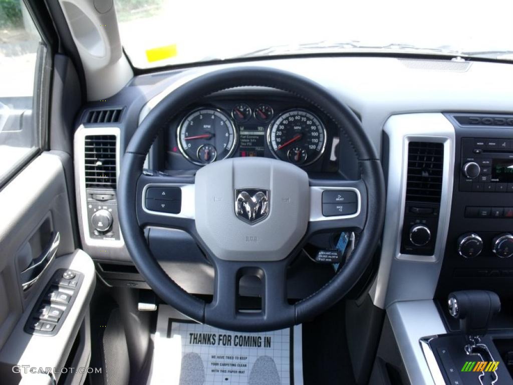 2010 Ram 1500 Big Horn Quad Cab 4x4 - Stone White / Dark Slate/Medium Graystone photo #13