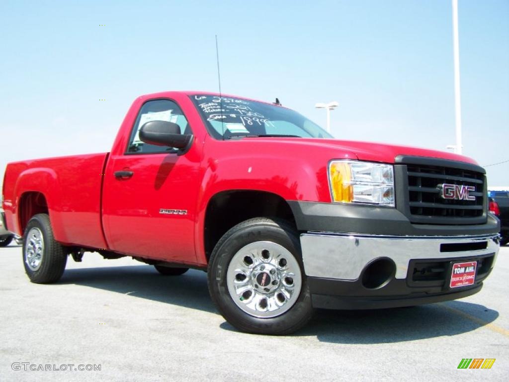2010 Sierra 1500 Regular Cab - Fire Red / Dark Titanium photo #1
