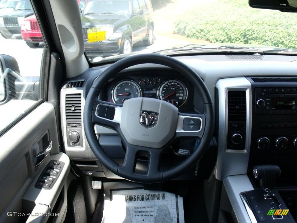 2010 Ram 1500 SLT Quad Cab 4x4 - Brilliant Black Crystal Pearl / Dark Slate/Medium Graystone photo #12