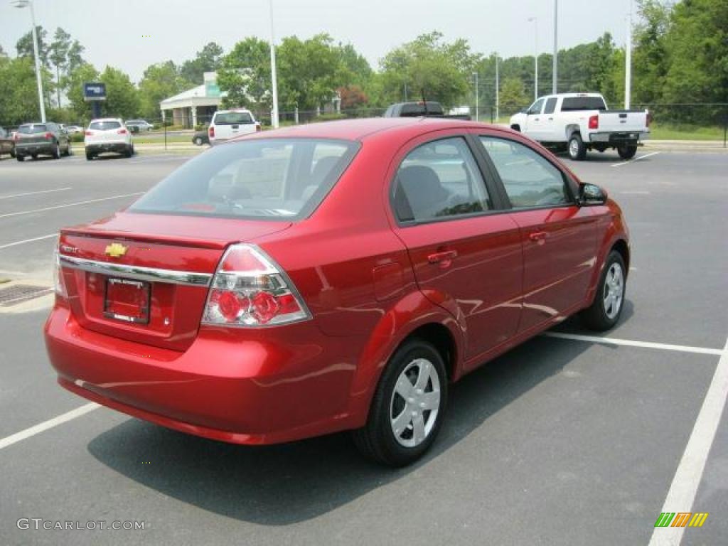 2010 Aveo LT Sedan - Sport Red / Charcoal photo #3