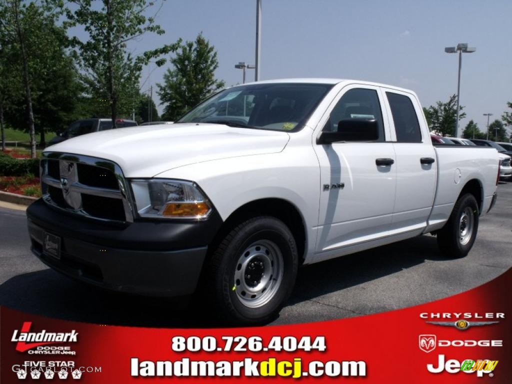 2010 Ram 1500 ST Quad Cab - Stone White / Dark Slate/Medium Graystone photo #1