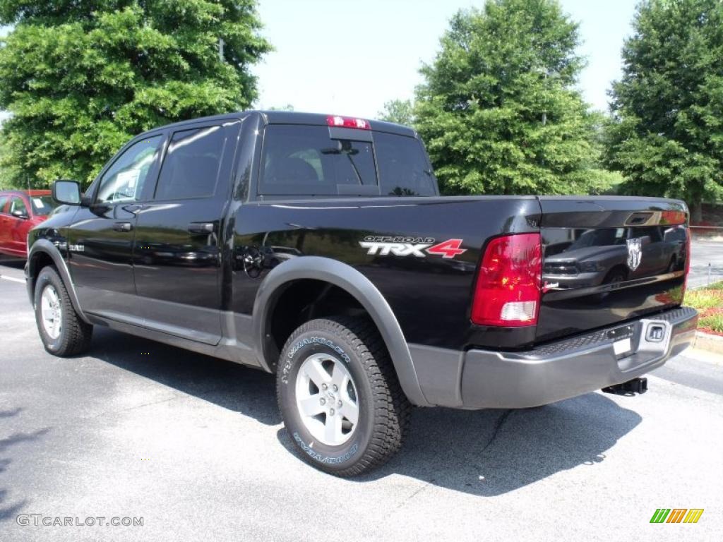 2010 Ram 1500 TRX4 Crew Cab 4x4 - Brilliant Black Crystal Pearl / Dark Slate/Medium Graystone photo #2