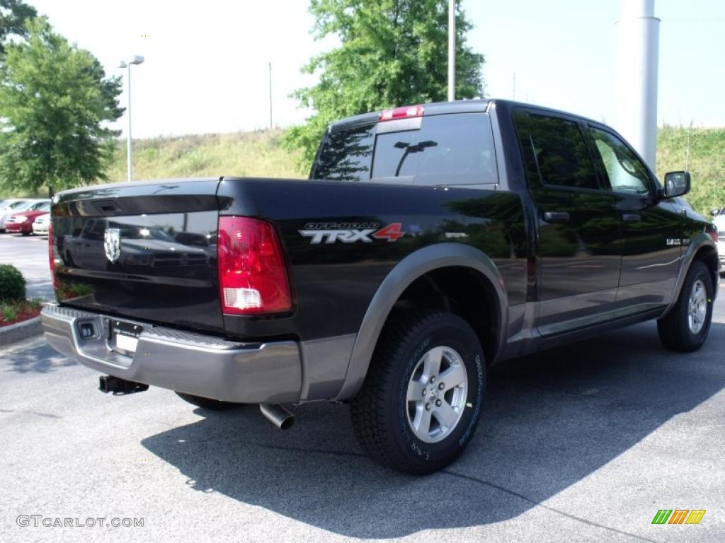 2010 Ram 1500 TRX4 Crew Cab 4x4 - Brilliant Black Crystal Pearl / Dark Slate/Medium Graystone photo #3