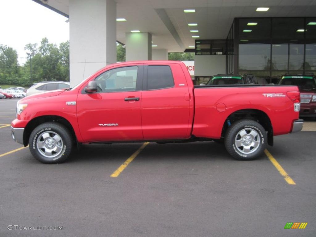 2010 Tundra TRD Double Cab 4x4 - Radiant Red / Sand Beige photo #4