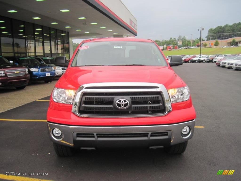 2010 Tundra TRD Double Cab 4x4 - Radiant Red / Sand Beige photo #7
