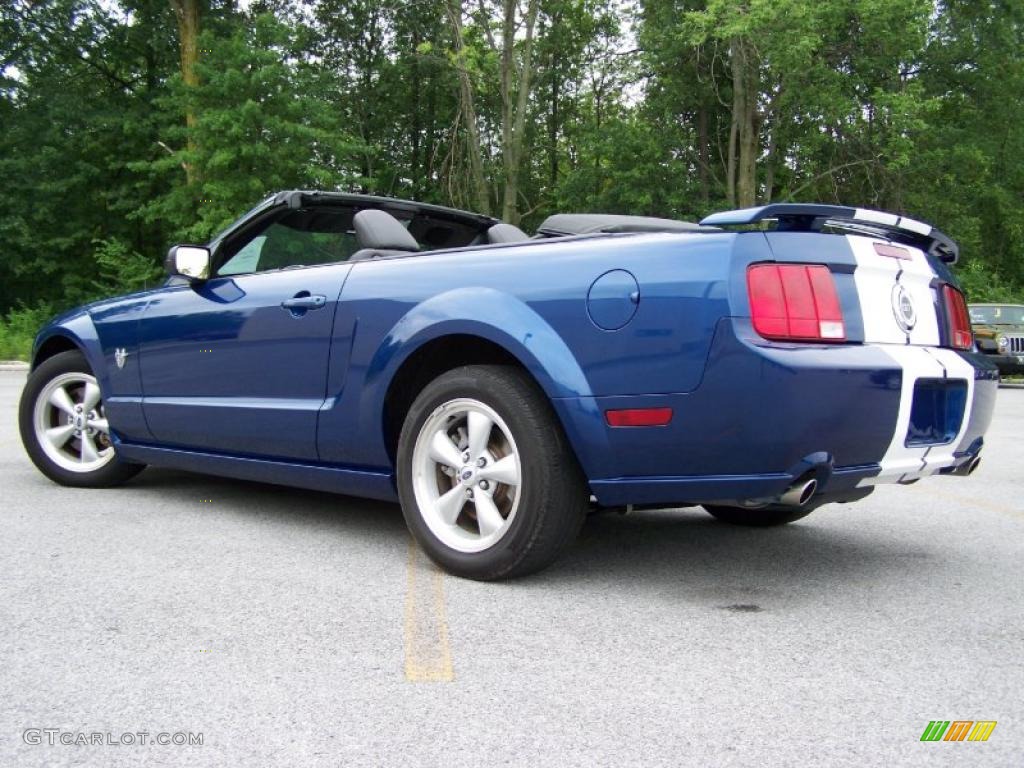 2009 Mustang GT Premium Convertible - Vista Blue Metallic / Dark Charcoal photo #2