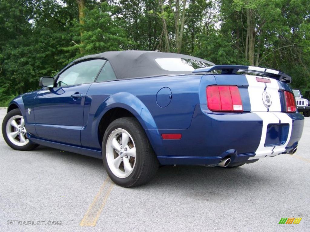 2009 Mustang GT Premium Convertible - Vista Blue Metallic / Dark Charcoal photo #6