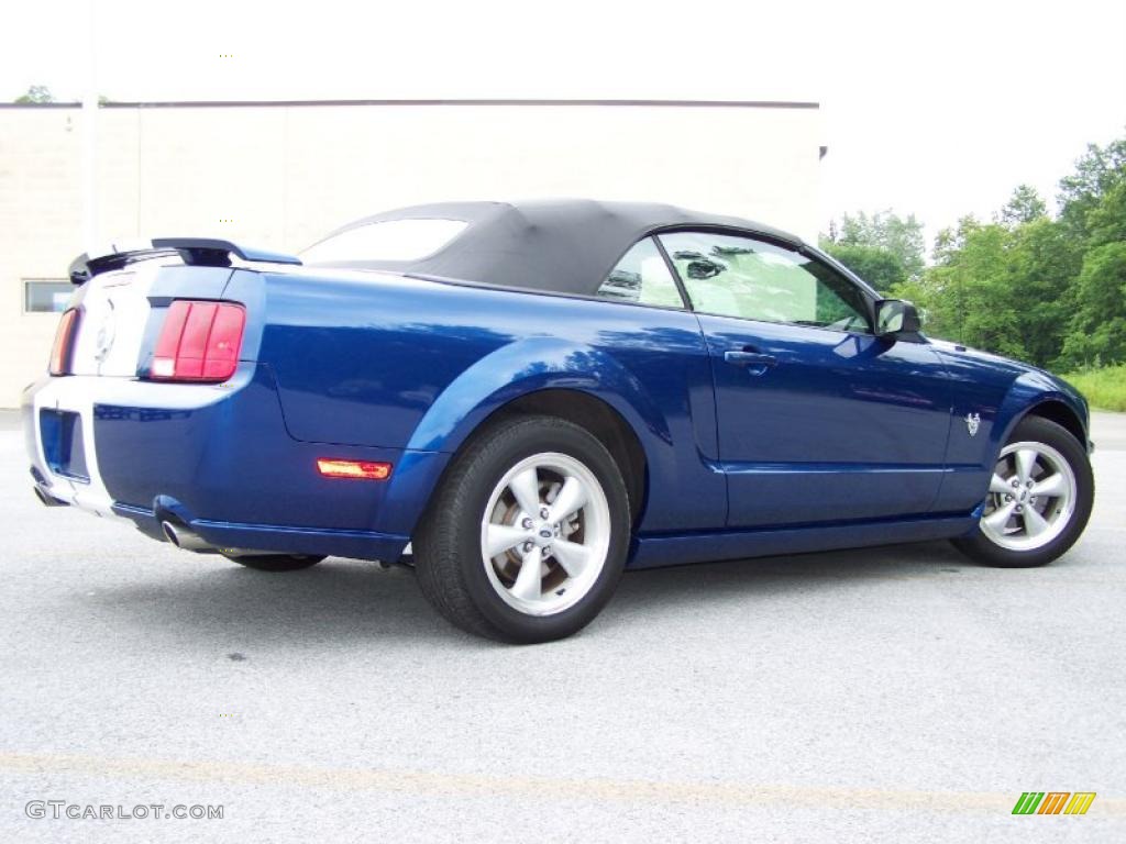 2009 Mustang GT Premium Convertible - Vista Blue Metallic / Dark Charcoal photo #10