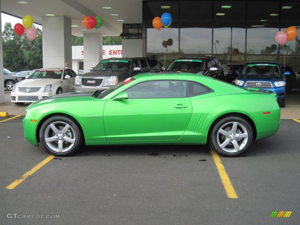2010 Camaro LT Coupe Synergy Special Edition - Synergy Green Metallic / Black/Green photo #4