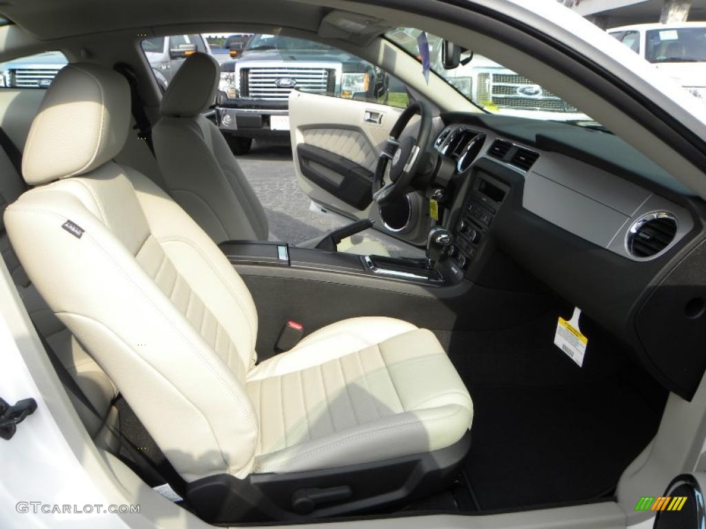 2011 Mustang V6 Premium Coupe - Performance White / Stone photo #12
