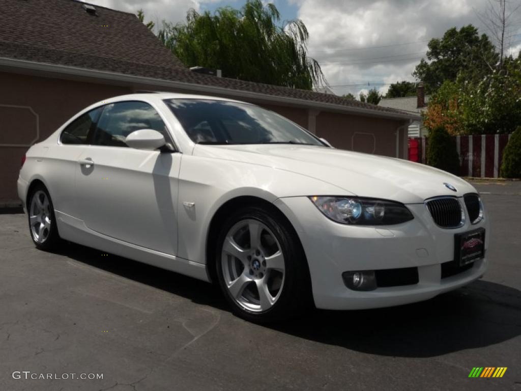 2007 3 Series 328i Coupe - Alpine White / Saddle Brown/Black photo #2