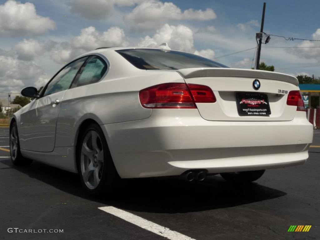 2007 3 Series 328i Coupe - Alpine White / Saddle Brown/Black photo #4