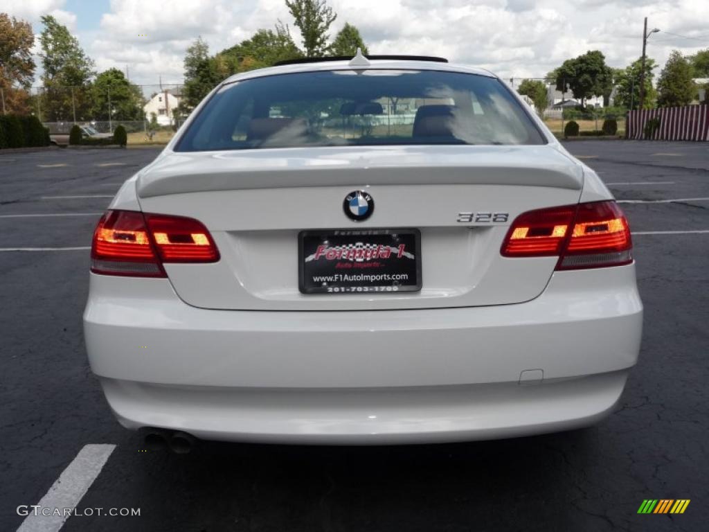 2007 3 Series 328i Coupe - Alpine White / Saddle Brown/Black photo #9