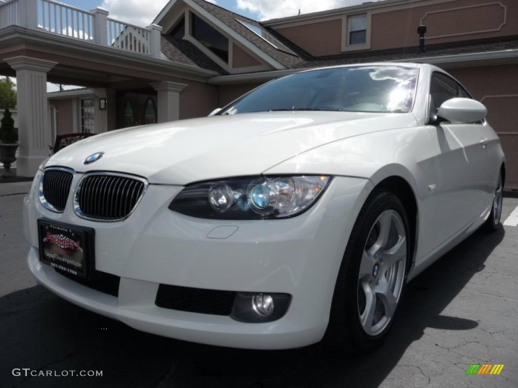 2007 3 Series 328i Coupe - Alpine White / Saddle Brown/Black photo #13
