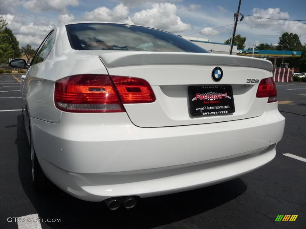 2007 3 Series 328i Coupe - Alpine White / Saddle Brown/Black photo #14