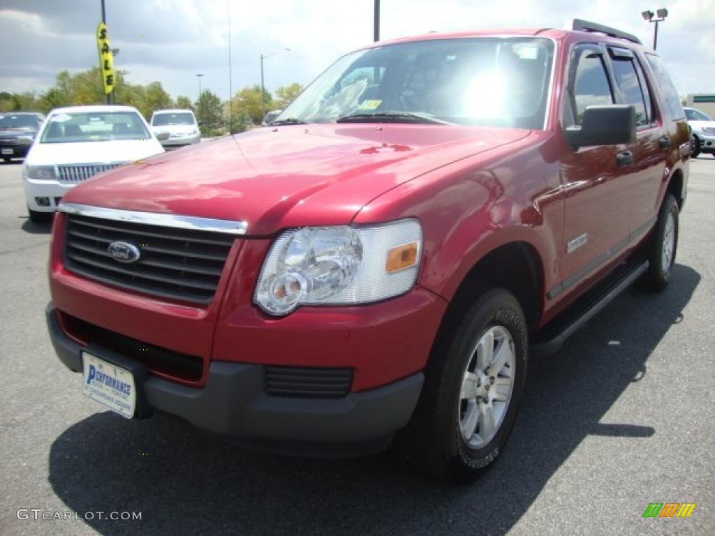 2006 Explorer XLS - Redfire Metallic / Stone photo #1