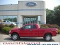 2010 Vermillion Red Ford F150 XLT SuperCab 4x4  photo #1