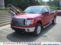 2010 Vermillion Red Ford F150 XLT SuperCab 4x4  photo #2