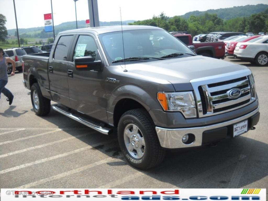 2010 F150 XLT SuperCrew 4x4 - Sterling Grey Metallic / Medium Stone photo #4