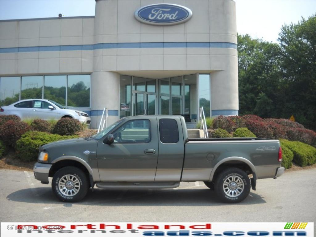 2002 F150 King Ranch SuperCab 4x4 - Estate Green Metallic / Castano Brown Leather photo #1