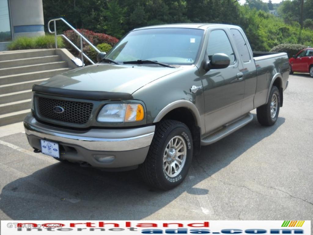 2002 F150 King Ranch SuperCab 4x4 - Estate Green Metallic / Castano Brown Leather photo #2