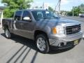 2007 Steel Gray Metallic GMC Sierra 1500 SLT Crew Cab 4x4  photo #2