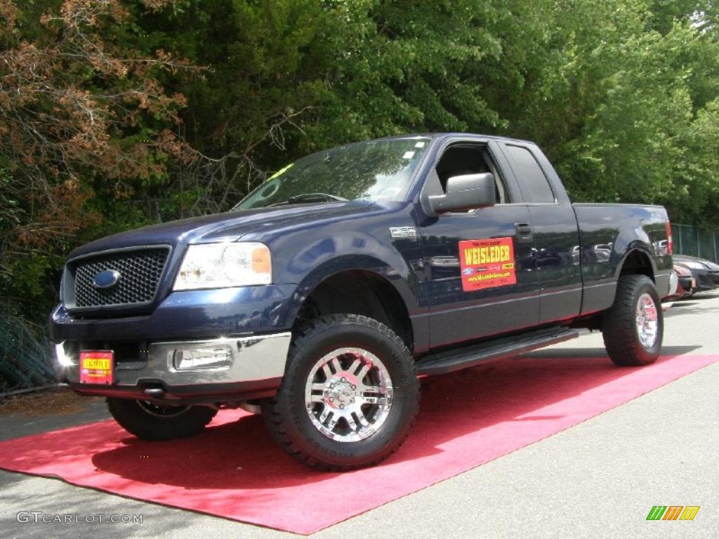 2005 F150 XLT SuperCab 4x4 - True Blue Metallic / Medium Flint Grey photo #1