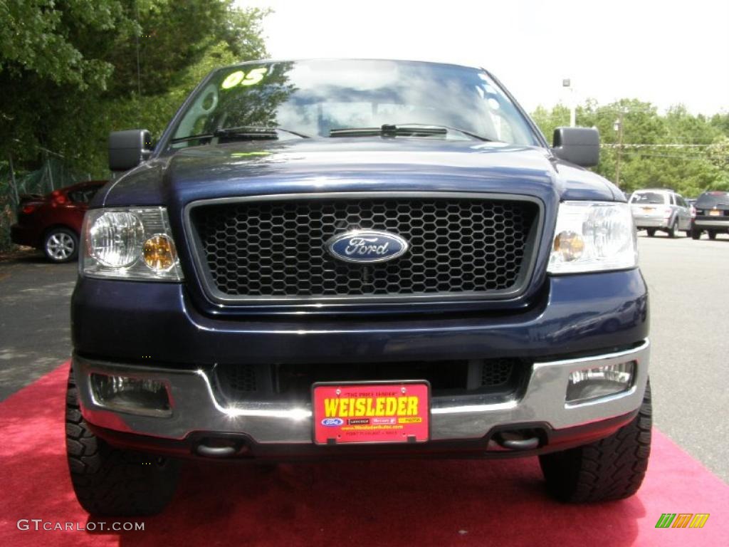 2005 F150 XLT SuperCab 4x4 - True Blue Metallic / Medium Flint Grey photo #4