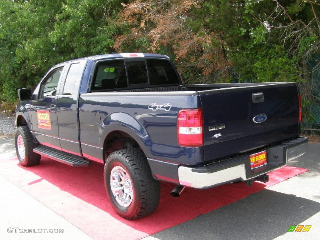 2005 F150 XLT SuperCab 4x4 - True Blue Metallic / Medium Flint Grey photo #10