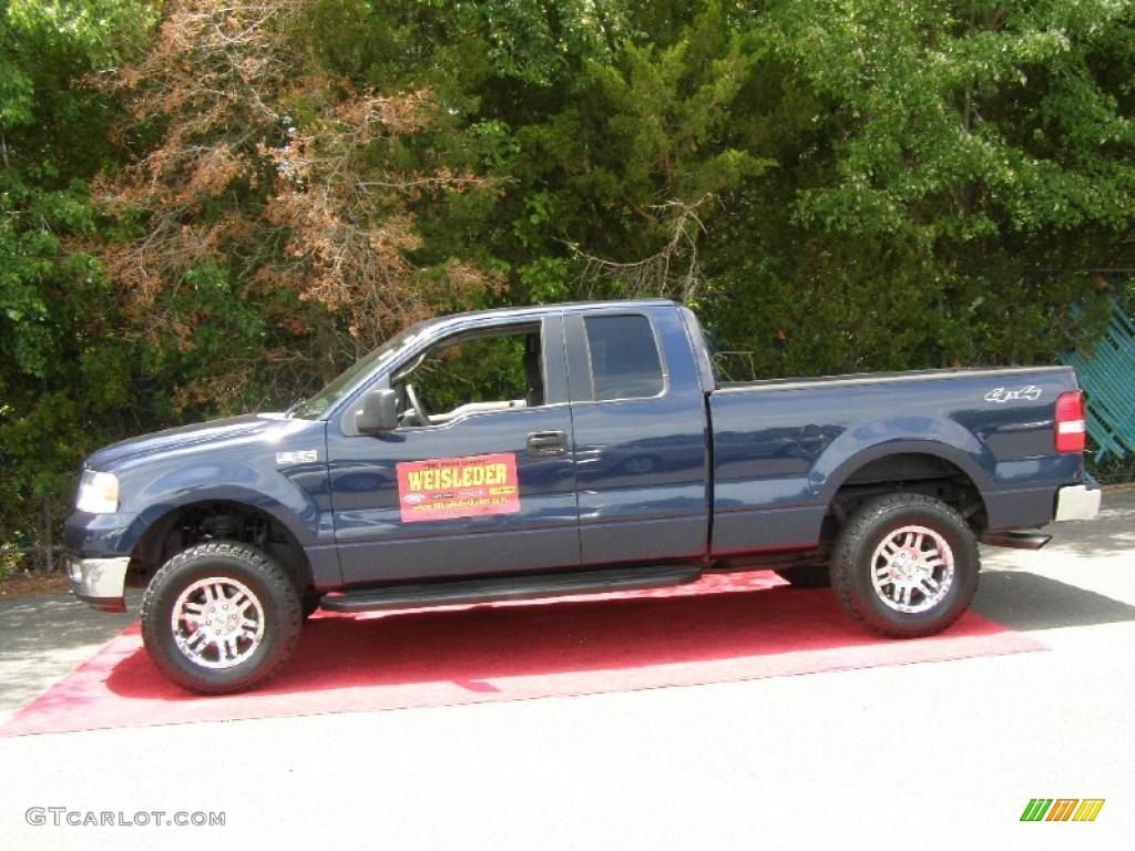 2005 F150 XLT SuperCab 4x4 - True Blue Metallic / Medium Flint Grey photo #11