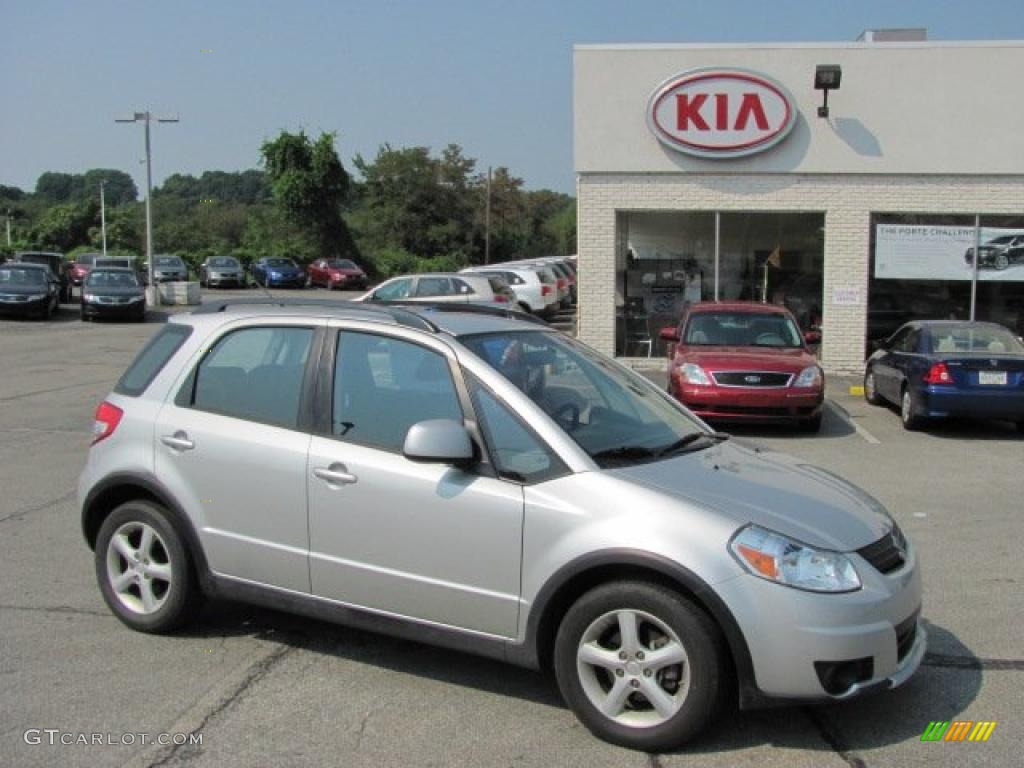 2007 SX4 Convenience AWD - Silky Silver Metallic / Black photo #1