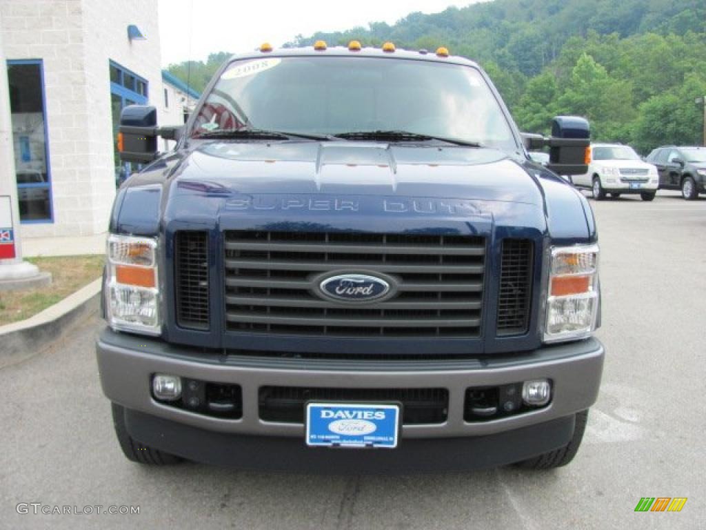 2008 F250 Super Duty FX4 Crew Cab 4x4 - Dark Blue Pearl Metallic / Ebony photo #4