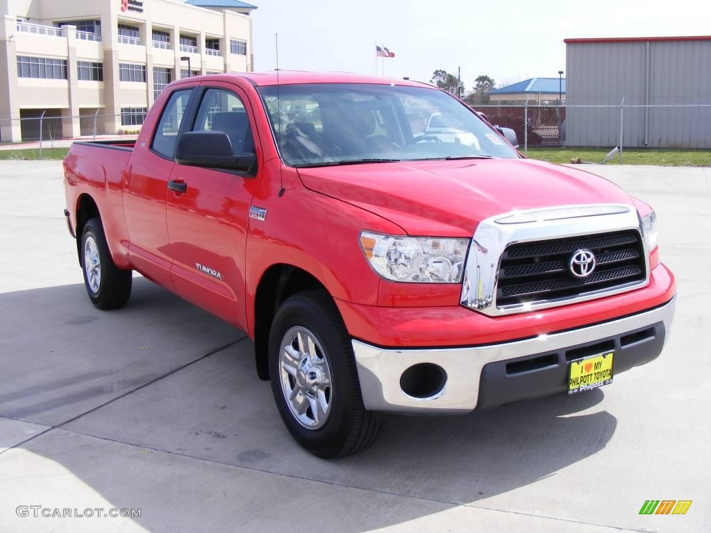 2008 Tundra SR5 Double Cab - Radiant Red / Black photo #4