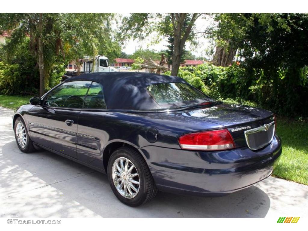 2002 Sebring Limited Convertible - Deep Sapphire Blue Pearl / Dark Slate Gray photo #5