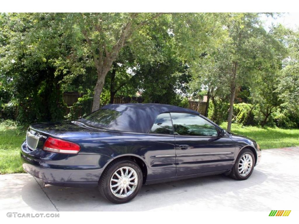 2002 Sebring Limited Convertible - Deep Sapphire Blue Pearl / Dark Slate Gray photo #9