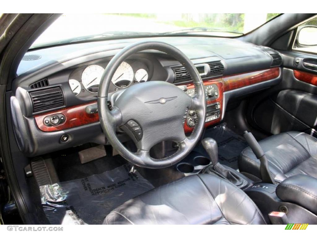 2002 Sebring Limited Convertible - Deep Sapphire Blue Pearl / Dark Slate Gray photo #55