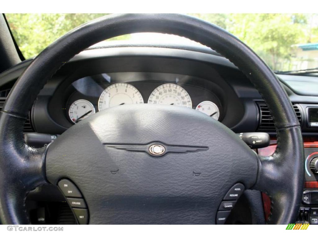 2002 Sebring Limited Convertible - Deep Sapphire Blue Pearl / Dark Slate Gray photo #65