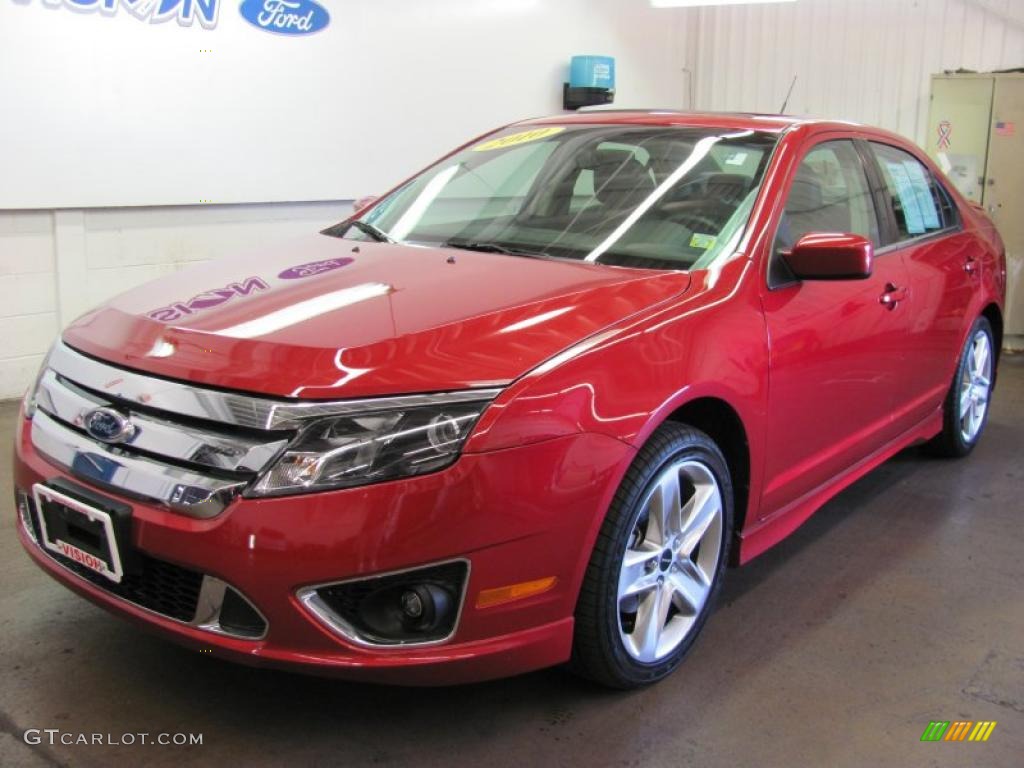 2010 Fusion Sport - Red Candy Metallic / Charcoal Black/Sport Red photo #1