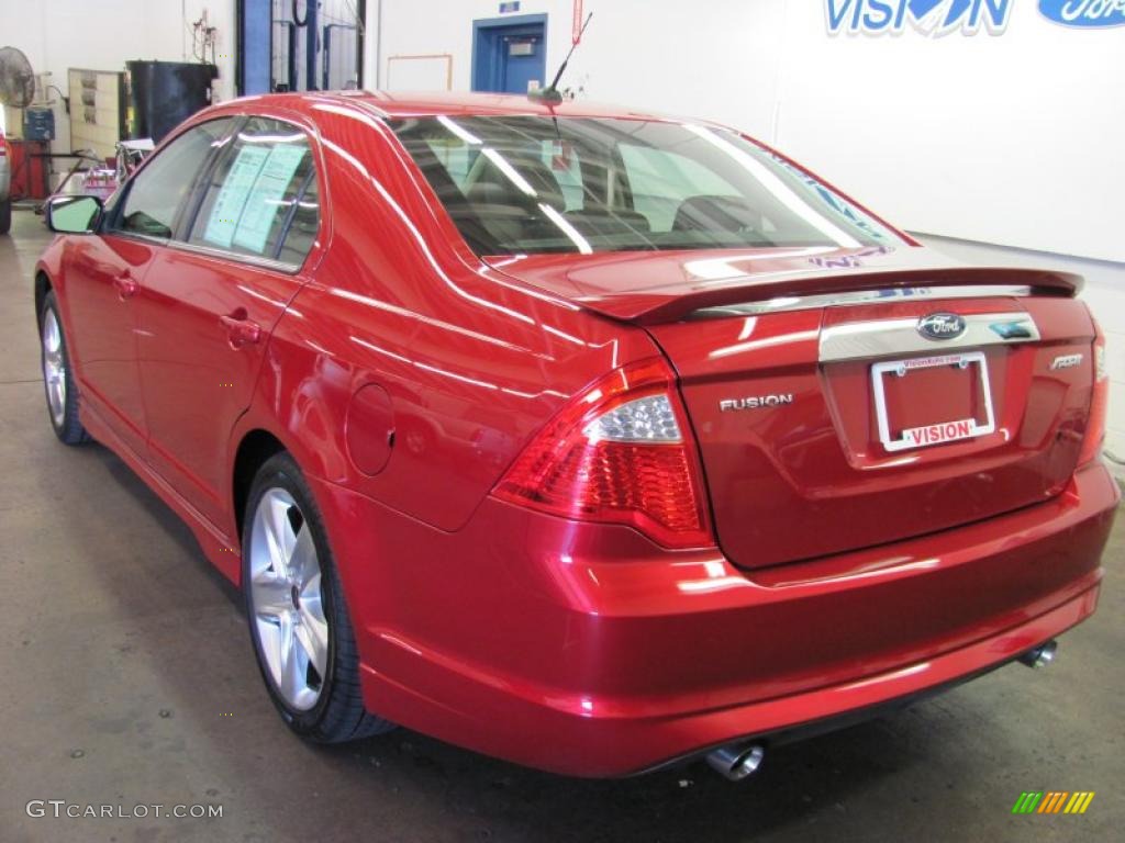 2010 Fusion Sport - Red Candy Metallic / Charcoal Black/Sport Red photo #14