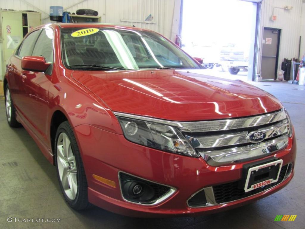 2010 Fusion Sport - Red Candy Metallic / Charcoal Black/Sport Red photo #16