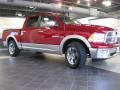 2010 Inferno Red Crystal Pearl Dodge Ram 1500 Laramie Crew Cab  photo #3