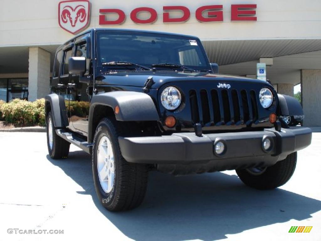 2008 Wrangler Unlimited X 4x4 - Black / Dark Slate Gray/Med Slate Gray photo #1