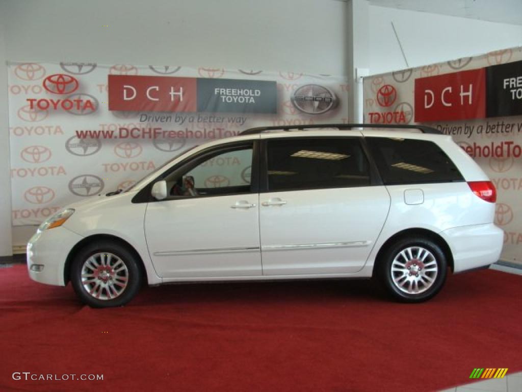 2007 Sienna XLE Limited - Arctic Frost Pearl White / Stone photo #5