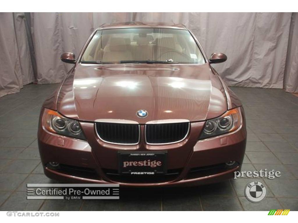 2006 3 Series 325xi Sedan - Barrique Red Metallic / Beige photo #6