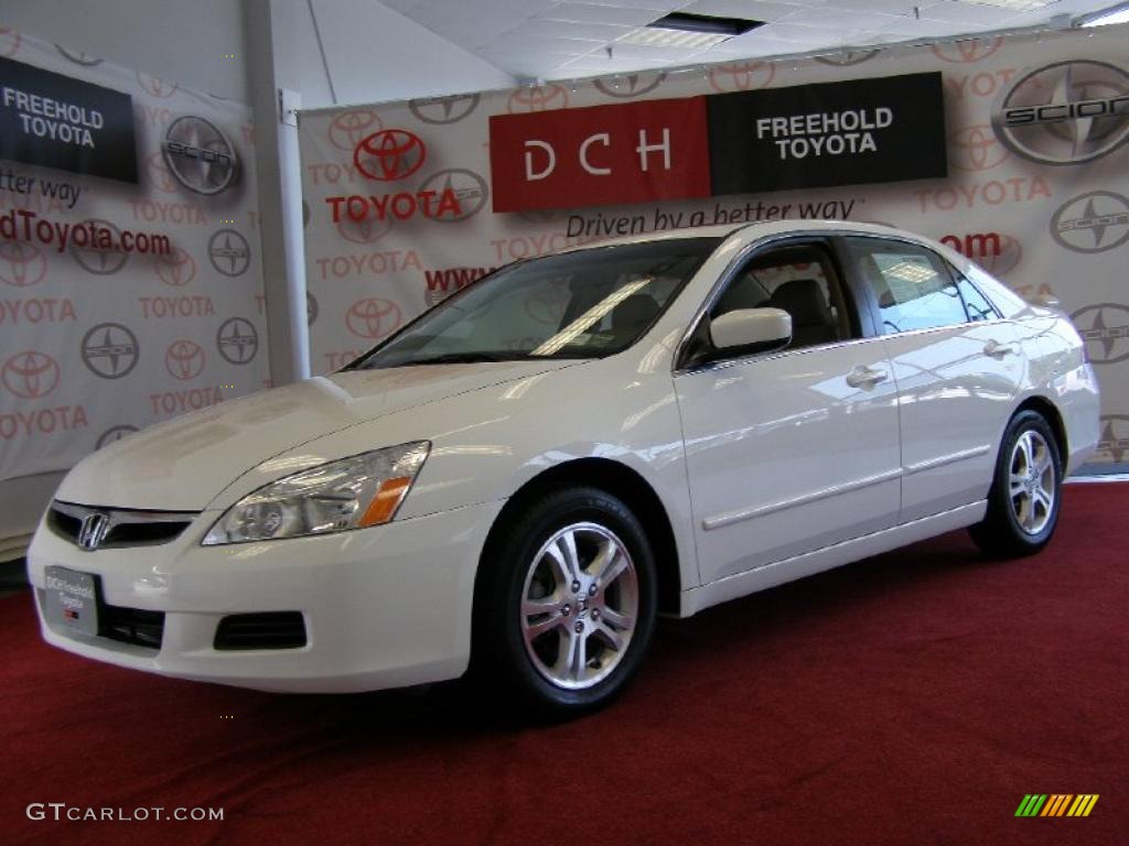 2006 Accord EX Sedan - Taffeta White / Ivory photo #1