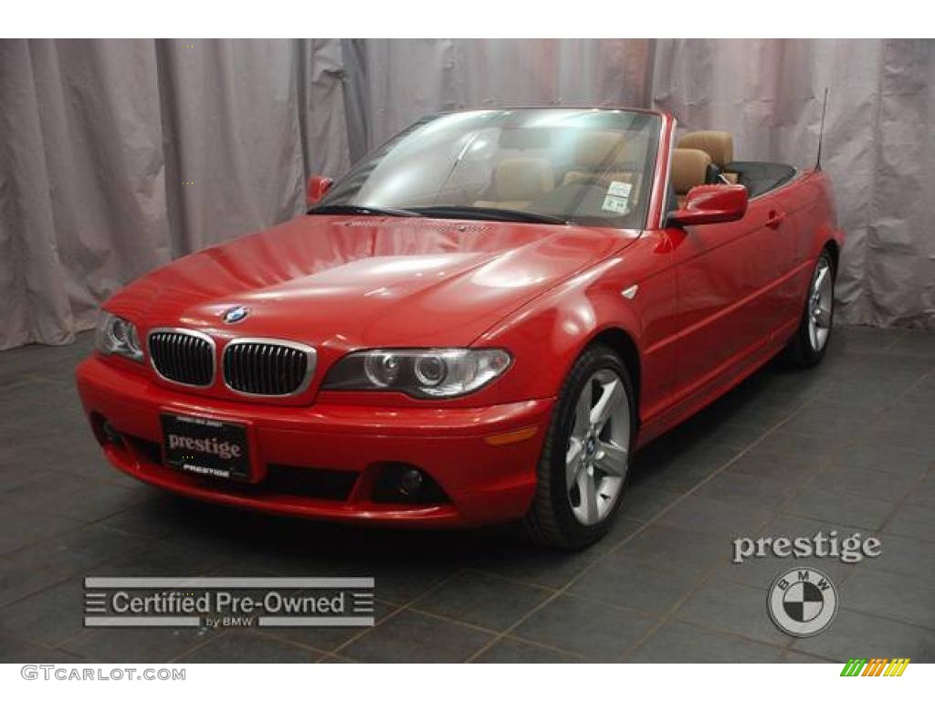 2006 3 Series 325i Convertible - Electric Red / Sand photo #1