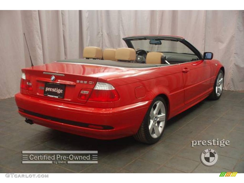 2006 3 Series 325i Convertible - Electric Red / Sand photo #2