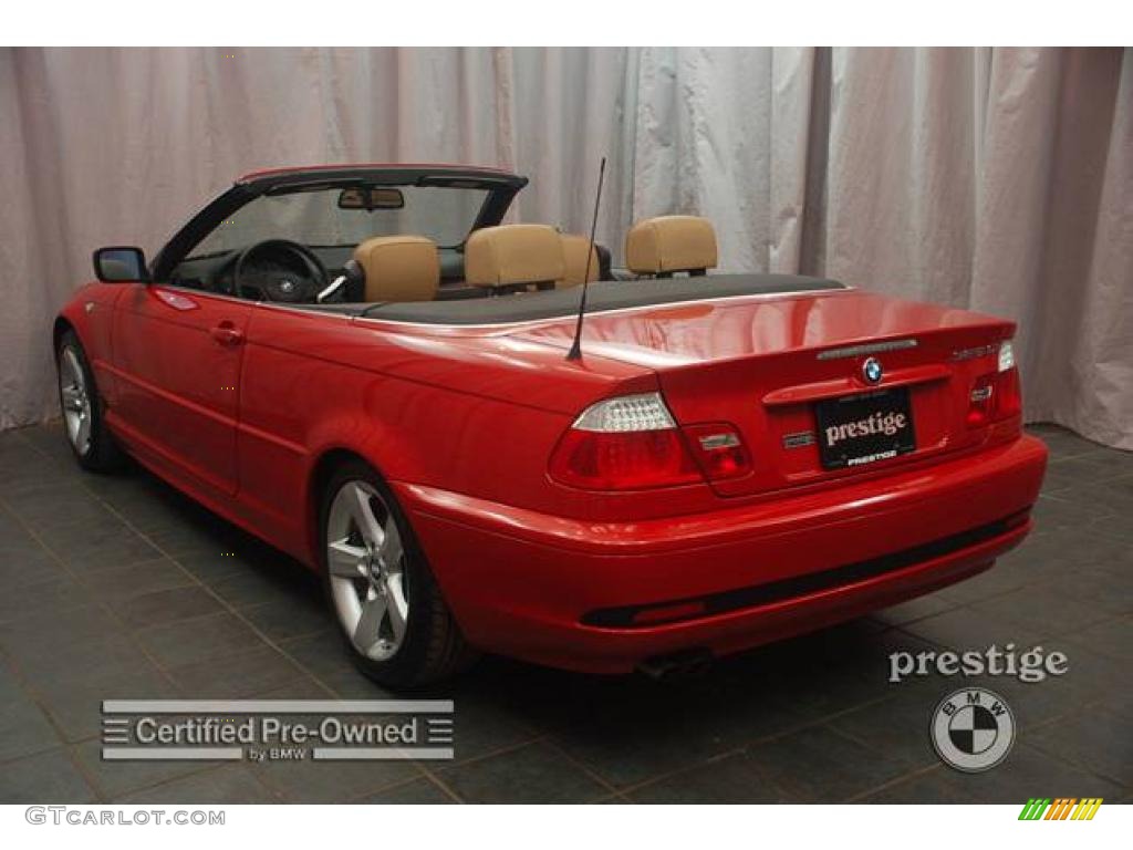 2006 3 Series 325i Convertible - Electric Red / Sand photo #4