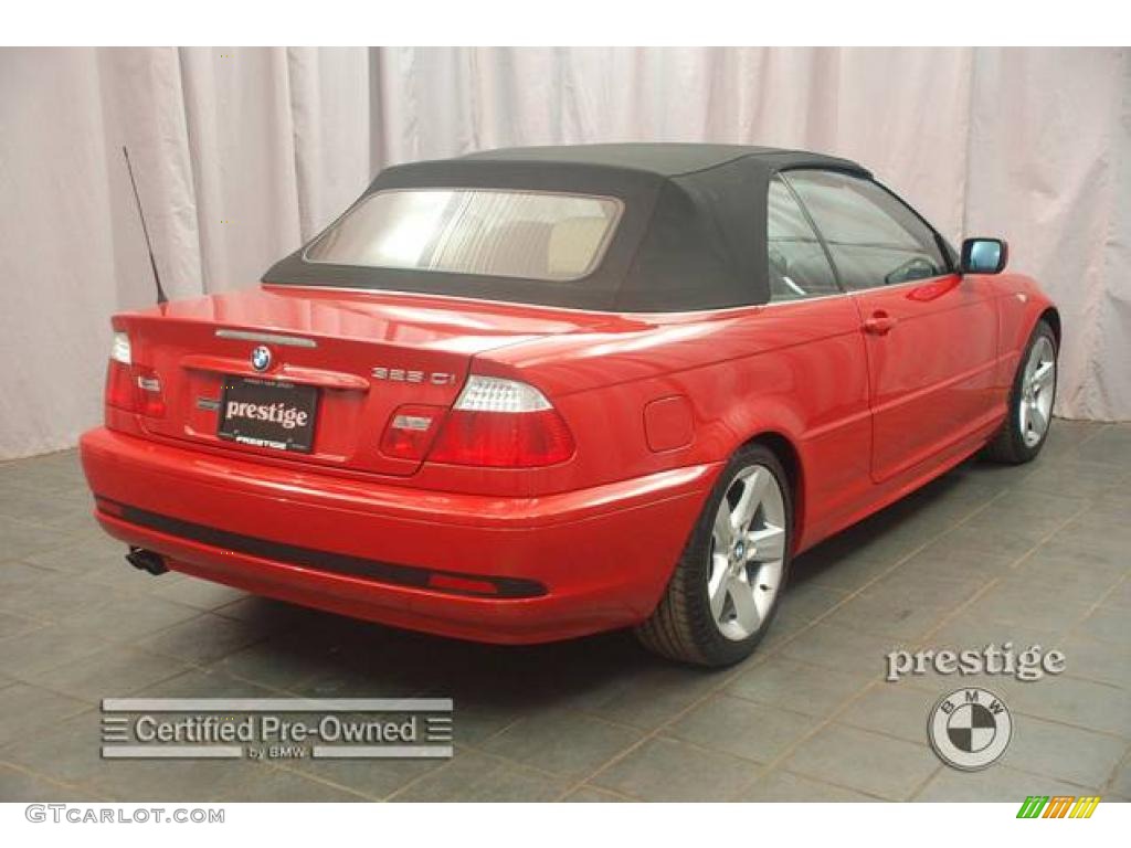2006 3 Series 325i Convertible - Electric Red / Sand photo #6